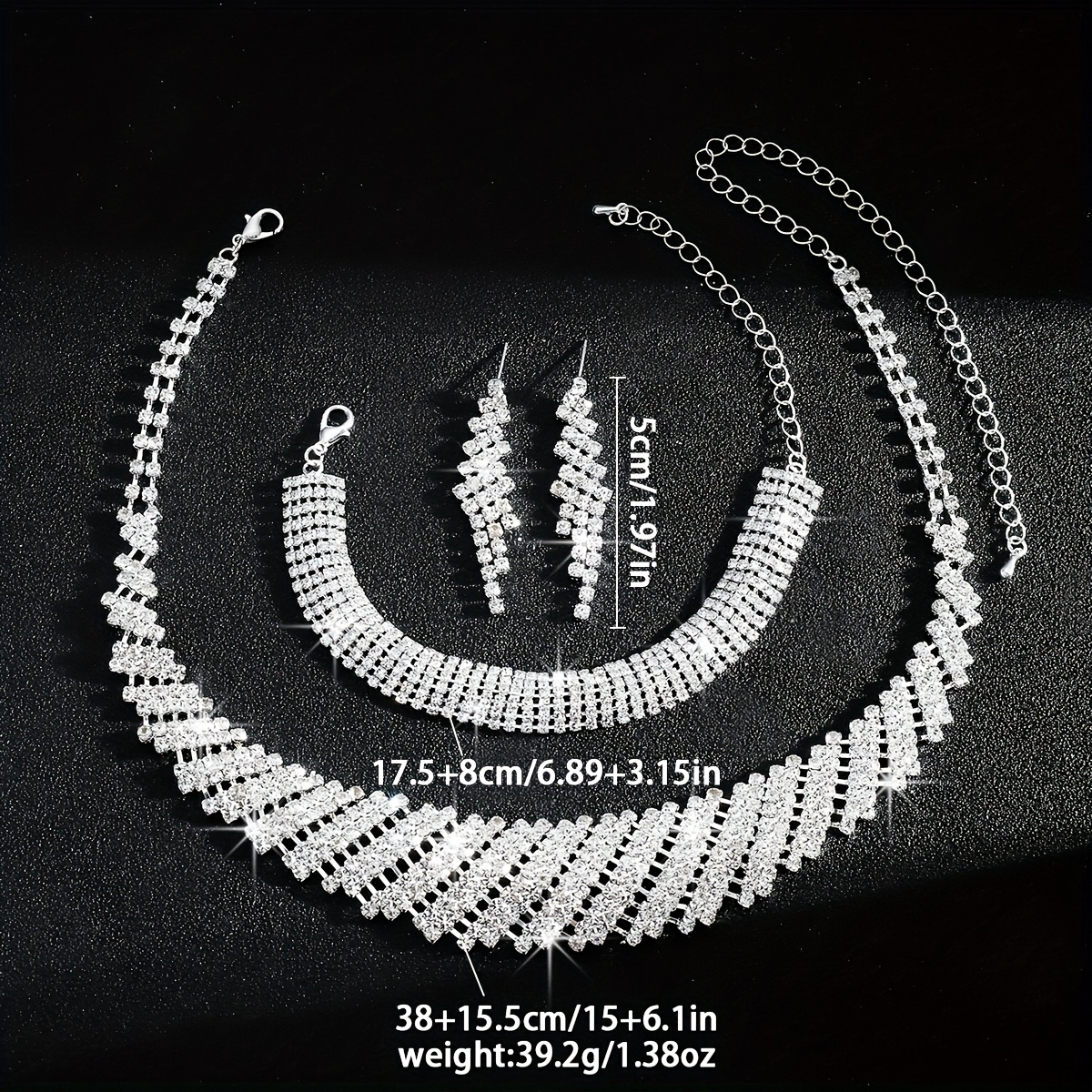 Middle Eastern Geometric Rhinestone Set